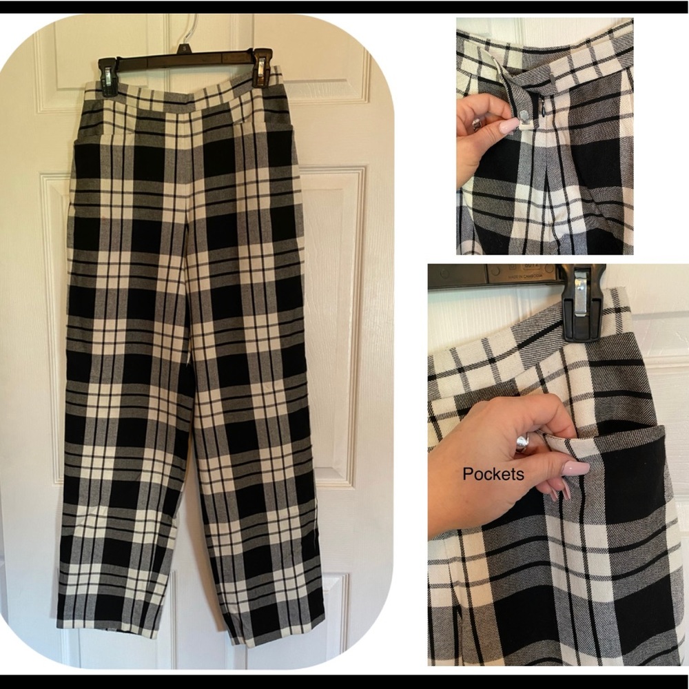 Evan-Picone Size 8 Checkered Trousers